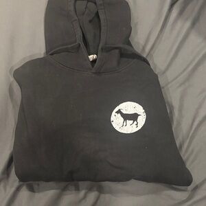 Black Hoodie with Dog Logo